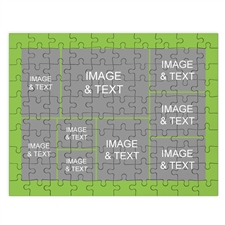 4 Photo Collage, Apple Green