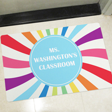 Rainbow Personalized Classroom Doormat Teacher Appreciation Gift