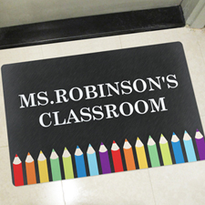 Chalkboard Personalized Classroom Doormat Teacher Appreciation Gift