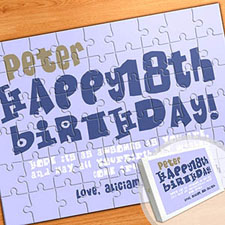 Large Personalized Message Puzzle, Birthday Wishes