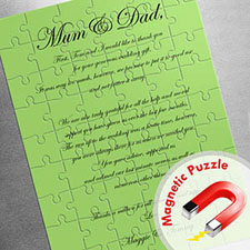 Large Portrait Personalized Magnetic Message Puzzle, Love