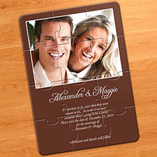 Chocolate Wedding Announcement Puzzles