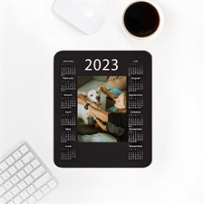 Custom Print Portrait Calendar 2018, White Mouse Pad