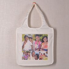 Personalized 5 Collage Folded Shopper Bag, Classic