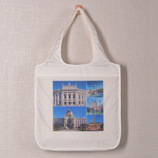 Personalized 5 Collage Folded Shopper Bag, Modern