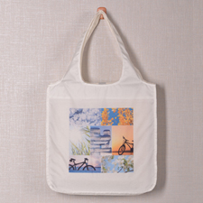 Personalized 7 Collage Folded Shopper Bag, Classic