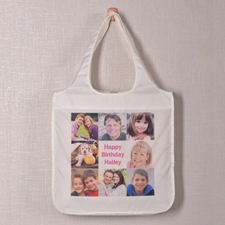 Personalized 8 Collage Folded Shopper Bag, Classic