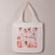 Personalized 9 Collage Folded Shopper Bag, Classic