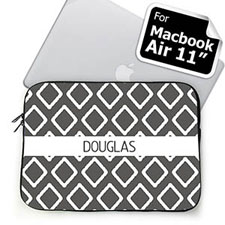 Custom Name Grey Lkat Macbook Air 11 Sleeve