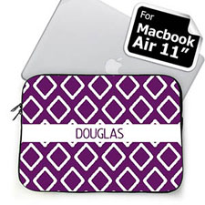 Custom Name Purple Lkat Macbook Air 11 Sleeve