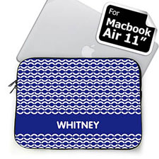 Custom Name Blue Chain Macbook Air 11 Sleeve