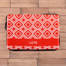 Personalized Name Red Diamonds Macbook Air 13 Sleeve