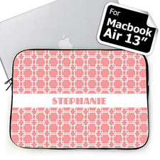 Custom Name Pink Links Macbook Air 13 Sleeve