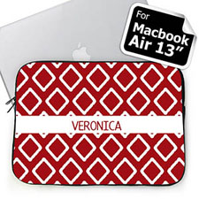 Custom Name Red Lkat Macbook Air 13 Sleeve