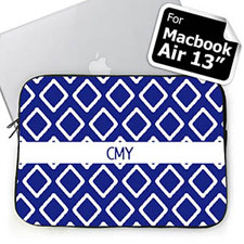 Custom Initials Blue Lkat Macbook Air 13 Sleeve