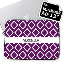 Custom Name Purple Lkat Macbook Air 13 Sleeve