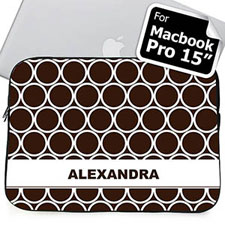 Custom Name Chocolate Hoopla Macbook Pro 15 Sleeve (2015)