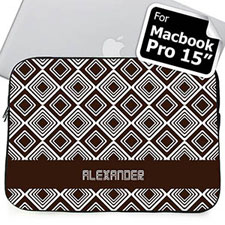 Custom Name Chocolate Diamonds Macbook Pro 15 Sleeve (2015)