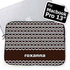 Custom Name Chocolate Chain Macbook Pro 13 Sleeve (2015)