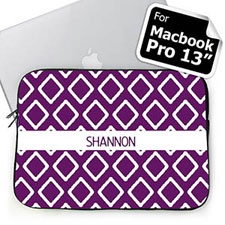 Custom Name Purple Lkat Macbook Pro 13 Sleeve (2015)