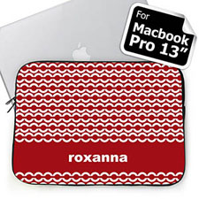 Custom Name Red Chain Macbook Pro 13 Sleeve (2015)