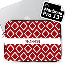 Custom Name Red Lkat Macbook Pro 13 Sleeve (2015)