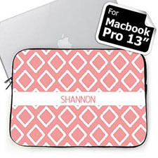 Custom Name Pink Lkat Macbook Pro 13 Sleeve (2015)