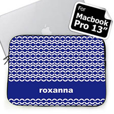 Custom Name Blue Chain Macbook Pro 13 Sleeve (2015)