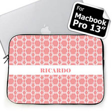 Custom Name Pink Links Macbook Pro 13 Sleeve (2015)