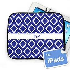 Custom Initials Blue Lkat Ipad Sleeve