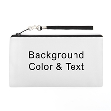 Personalized Background Color & Text 5.5X10 (2 Side Same Image) Clutch Bag (5.5X10 Inch)
