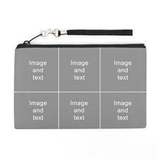 Personalized Instagram Six Collage (2 Side Different Image) Wristlet Bag (Medium Inch)