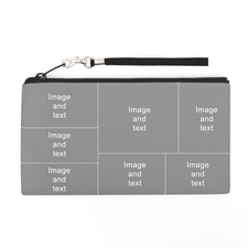 Personalized Facebook Seven Collage 5.5X10 (2 Side Different Image) Clutch Bag (5.5X10 Inch)