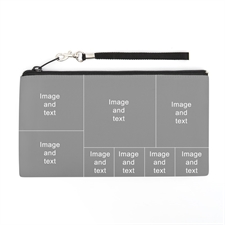 Personalized Instagram Eight Collage 5.5X10 (2 Side Different Image) Clutch Bag (5.5X10 Inch)