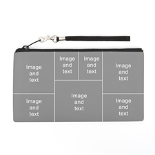 Personalized Instagram Seven Collage 5.5X10 (2 Side Different Image) Clutch Bag (5.5X10 Inch)