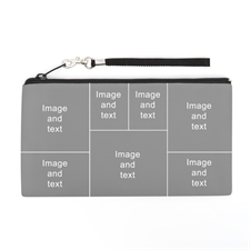 Personalized Instagram Seven Collage 5.5X10 (2 Side Same Image) Clutch Bag (5.5X10 Inch)
