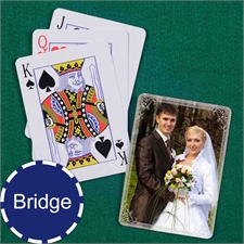 Wedding Bridge Size Playing Cards Silver Vintage Standard Index