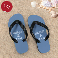 Personalized Flip Flops ONE IMAGE, Women Small