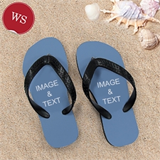 Personalized Flip Flops TWO IMAGES, Women Small
