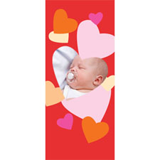 Personalized Frame Of Hearts Lenticular Bookmark