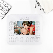 Photo Mouse Pad 2017 Calendar, White