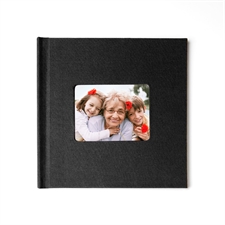 Personalized 12X12 Black Linen Hard Cover Photo Book