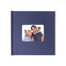 Personalized 12X12 Navy Linen Hard Cover Photo Book