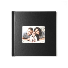 Personalized 12X12 Black Leather Hard Cover Photo Book