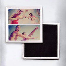 Two Collage Instagram Square Photo Magnet