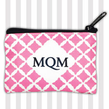 Pink Clover Personalized Coin Purse