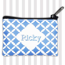 Navy Clover Personalized Coin Purse