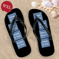 Personalized Flip Flops Eight IMAGE, Women's X-Large