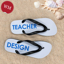Design My Own Teacher Design Women Medium Flip Flop Sandals