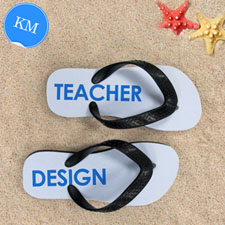 Design My Own Teacher Design Kids Medium Flip Flops